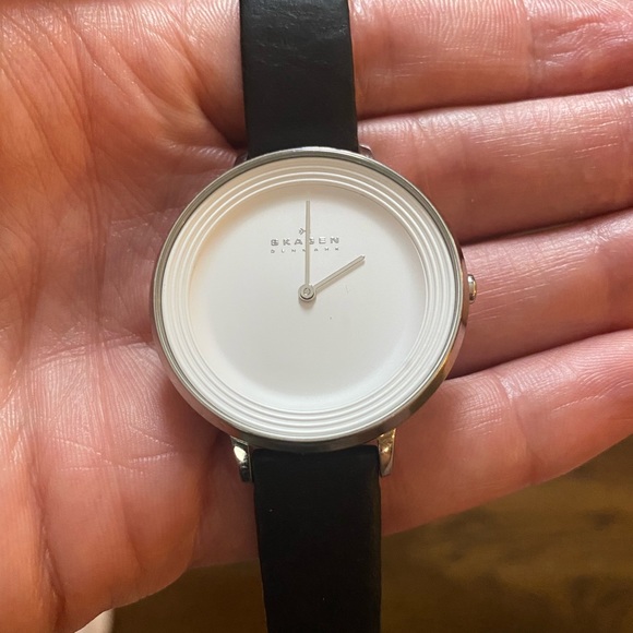 Skagen Accessories - Skagen Woman’s Watch, Black Leather, Working